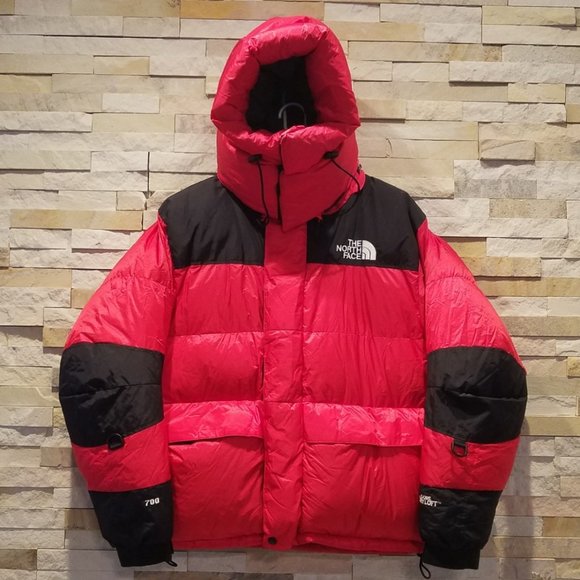 North Face Mens Small Red 700 Down Goretex Black Heavy Winter